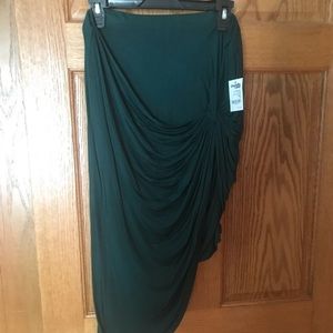 Dark green Charlotte Russell asymmetrical skirt